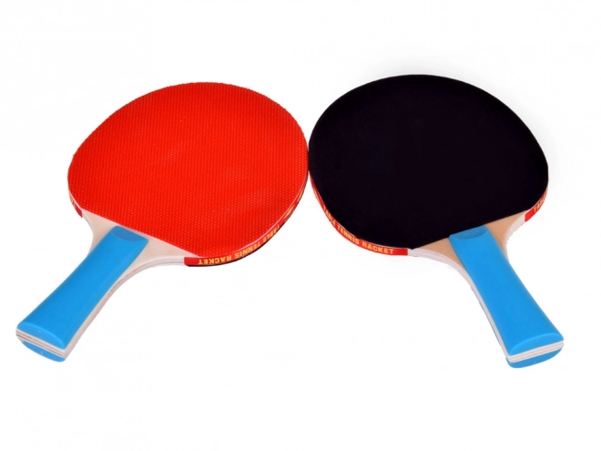 Dřevěné pálky na ping-pong s míčky