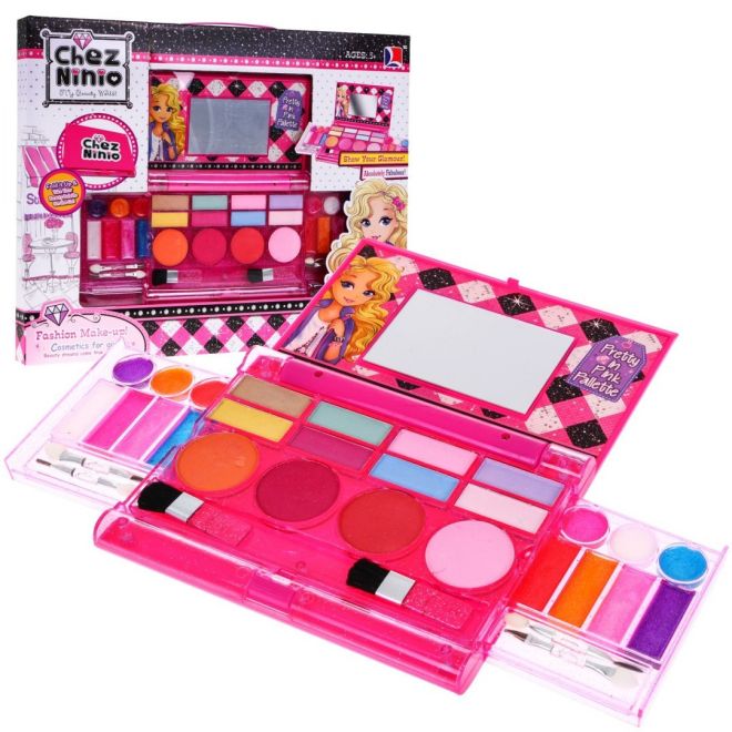 Malířská sada Růžová paleta pro děti 5+ Barevný make-up + příslušenství