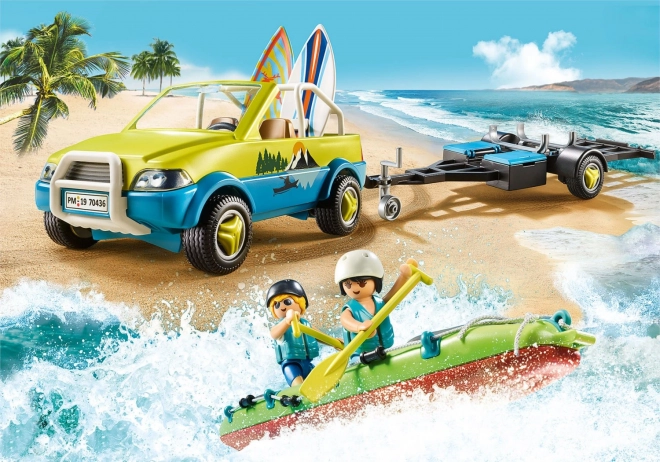 PLAYMOBIL® Family Fun 70436 Plážové auto s lodním přívěsem