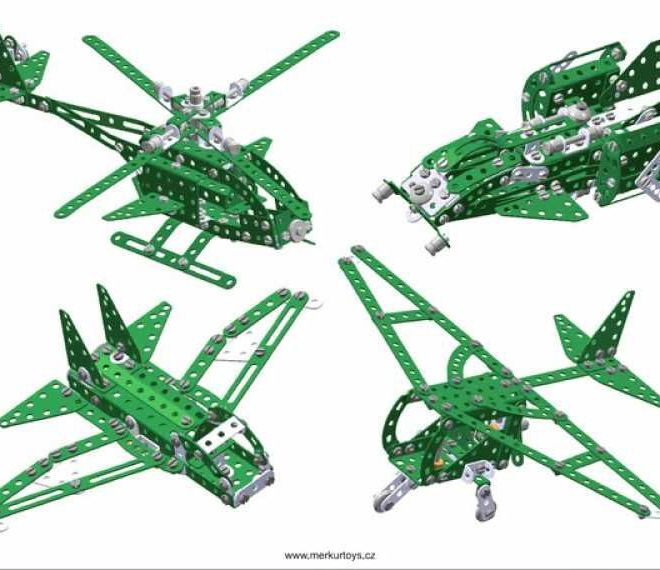 Merkur Helikopter Set, 515 dílů, 40 modelů