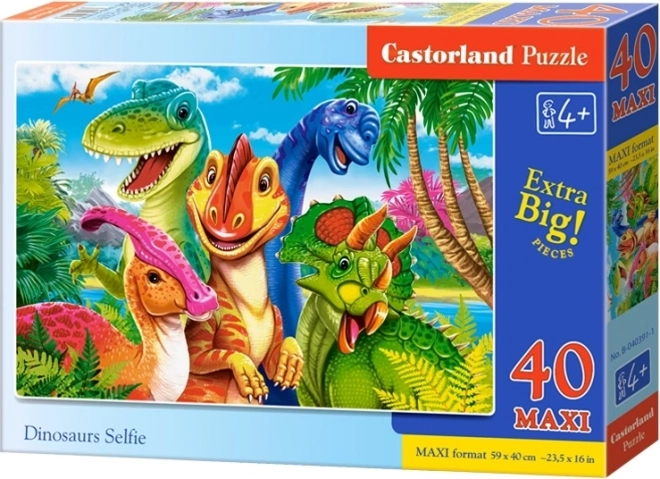 CASTORLAND Puzzle Dinosauří selfie MAXI 40 dílků