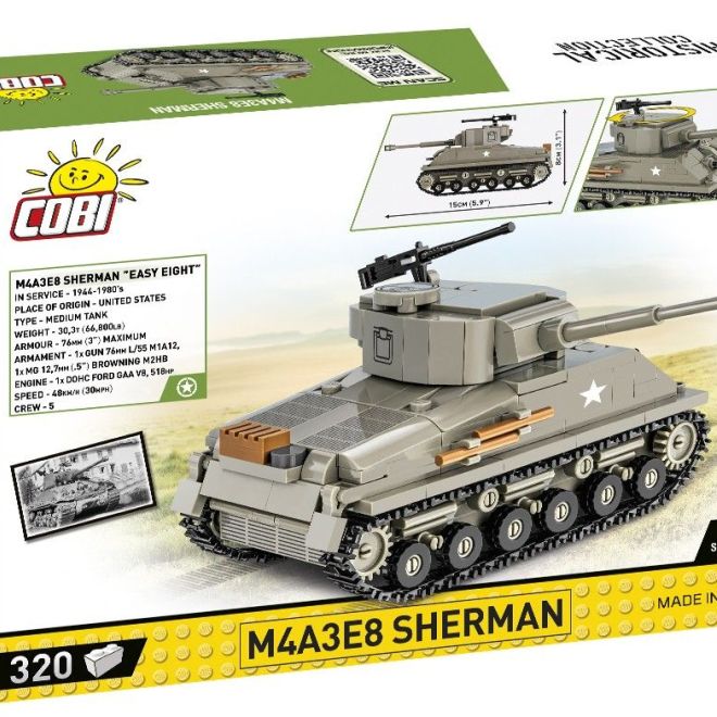COBI 2711 II WW Sherman M4A3E8, 1:48, 320 k
