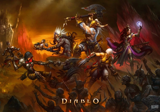 Puzzle Diablo - Bitva hrdinů 1000 dílků