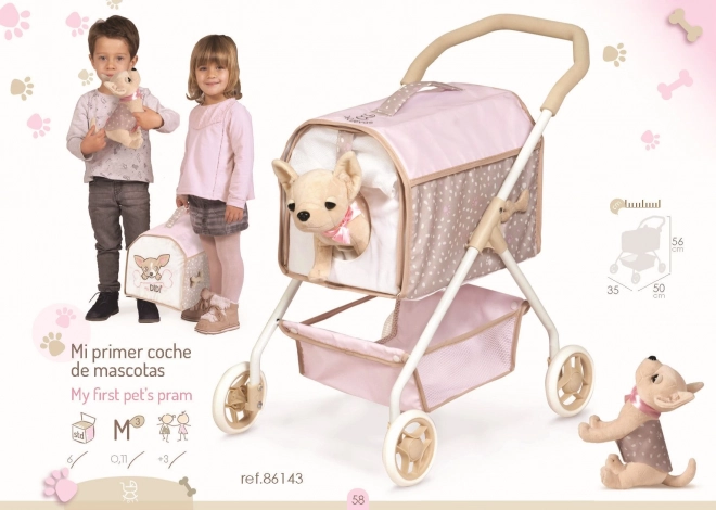 DeCuevas 86143 Můj první kočárek pro pejska a pejsek čivava DIDI 2021 - 56 cm