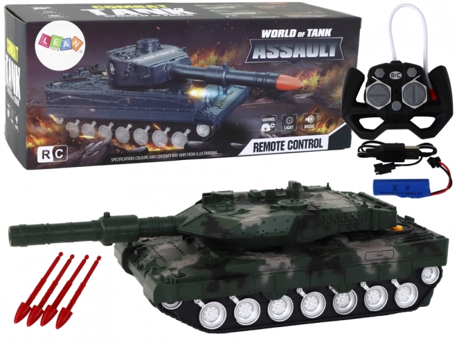 RC Tank na dálkové ovládání 27 MHz zelený