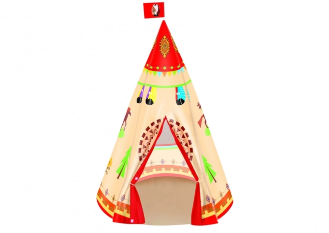 Dětský stan Tipi Indian Garden Style Cream 160 cm x 105 cm