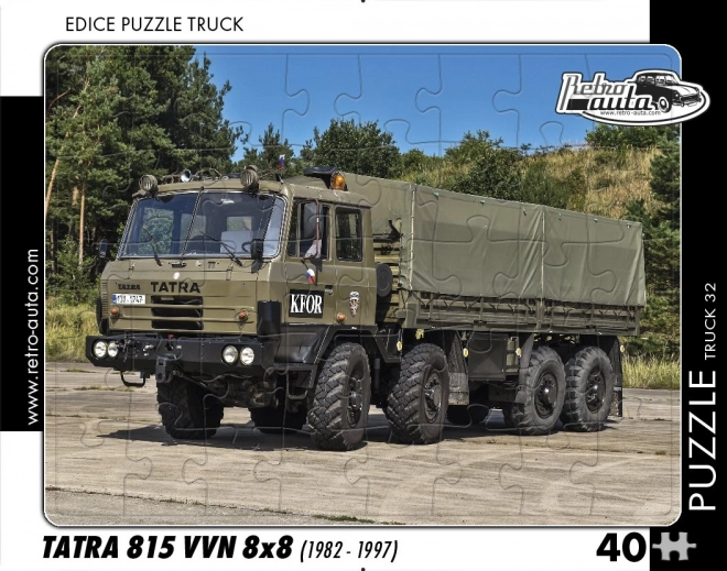 Retro auta puzzle Tatra 815 truck 8x8