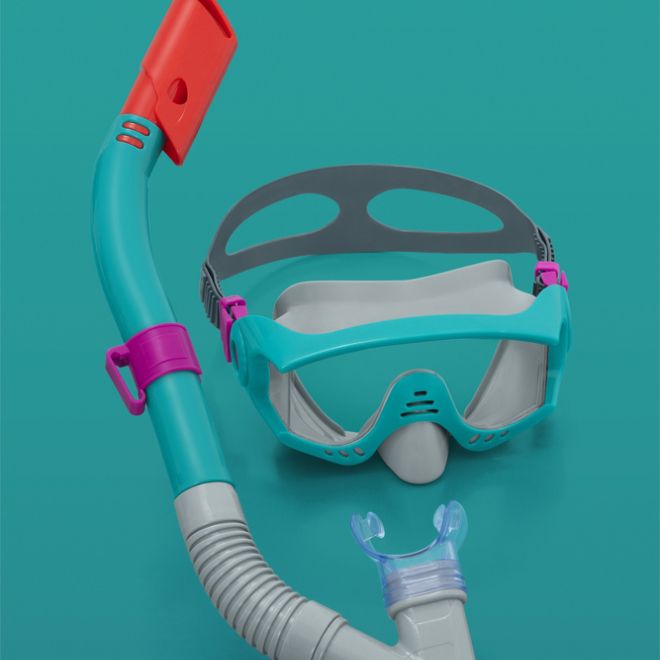Potápěčská sada maska, hůlka, ploutve modrá Bestway 25020