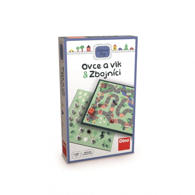 Ovce a vlk & Zbojníci cestovní společenská hra v krabičce 11,5x18x3,5cm