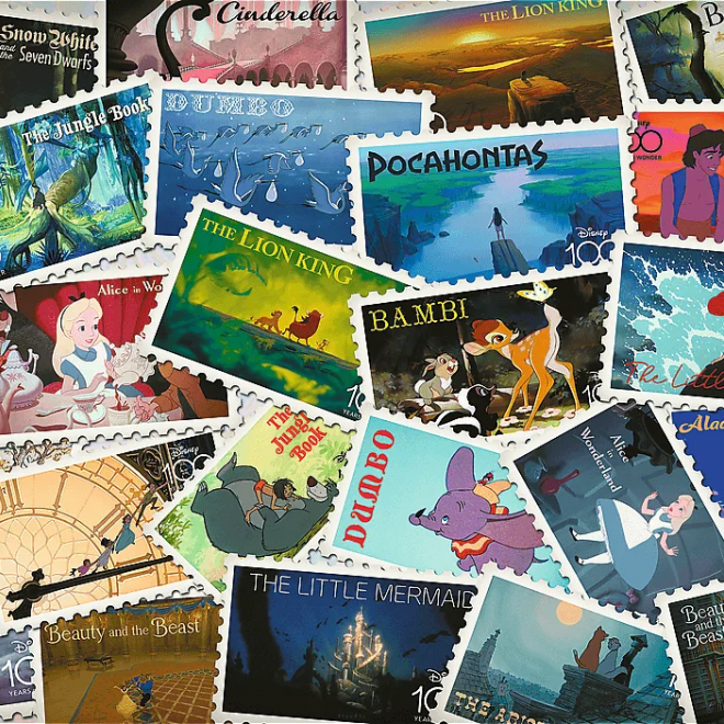 TREFL Puzzle UFT Disney 100 let: Poštovní známky 1000 dílků