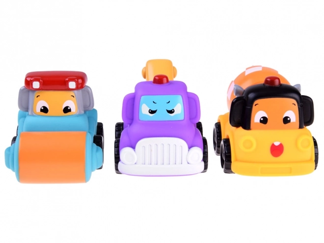 Set jucării moi mașini de construcții 3 bucăți 18M+ ZA4737B – A