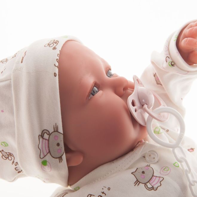 Antonio Juan 81063 Můj první  REBORN DANIELA - realistická panenka miminko s měkkým látkovým tělem - 52 cm