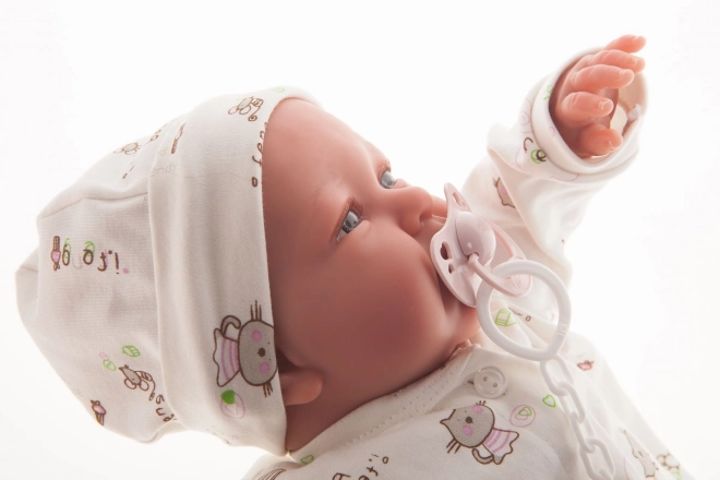 Antonio Juan 81063 Můj první  REBORN DANIELA - realistická panenka miminko s měkkým látkovým tělem - 52 cm