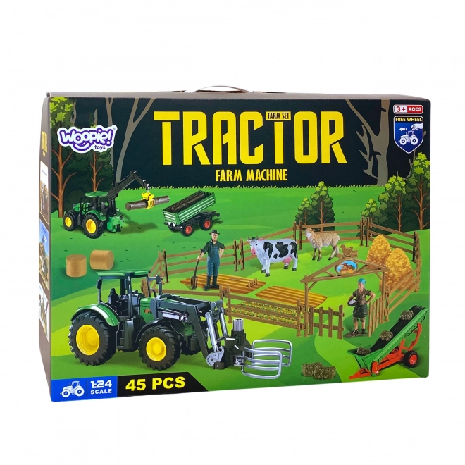 Sada zemědělských strojů traktor mini farma WOOPIE