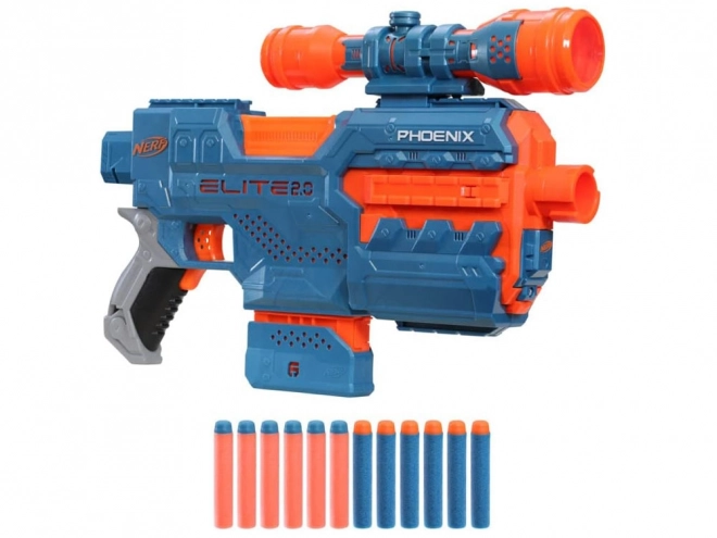 Pistole Nerf Elite 2.0 Phoenix s automatickým zaměřovačem a náboji