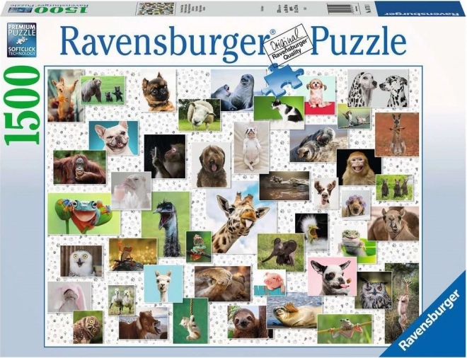 Skládačka veselí zvířátka 1500 dílků Ravensburger