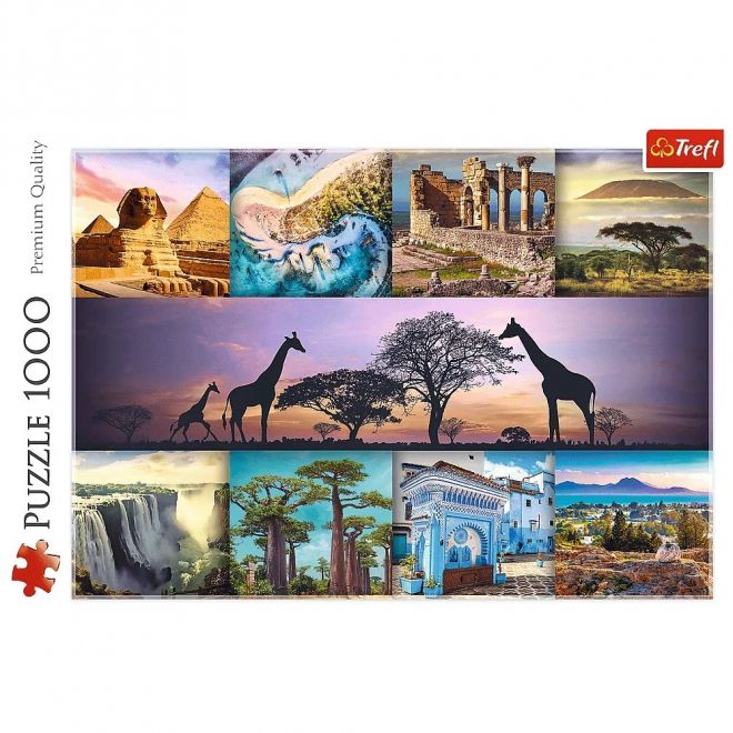 Puzzle 1000 prvků Koláž Afrika