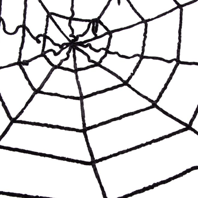 Umělá velká černá pavučina Halloween