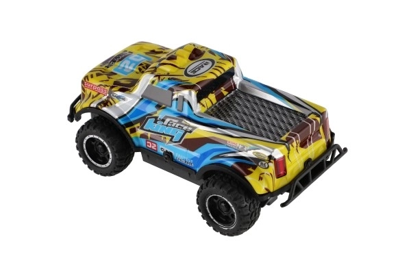 Auto RC Pick-up terénní 27MHz plast 17cm dobíjecí pack+baterie v krabici 26x11x13cm