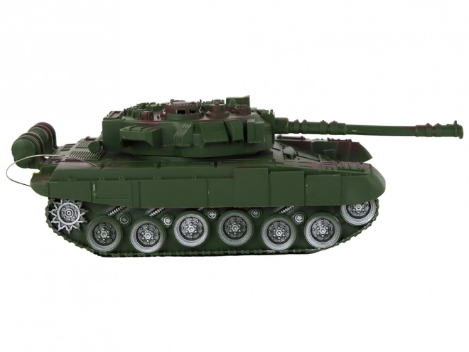 R/C dálkově ovládaný tank Světla Zvuk Zelená 1:18 27MHz