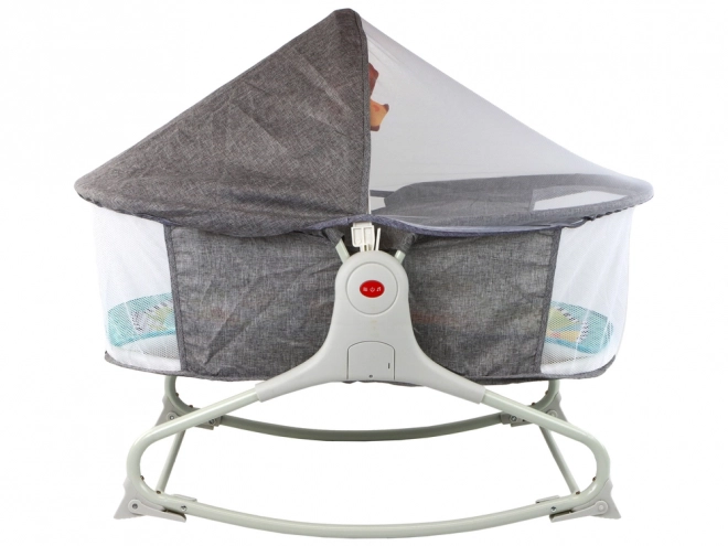Multifunkční dětská postýlka 2v1 Baby Mat Sounds Vibration Grey