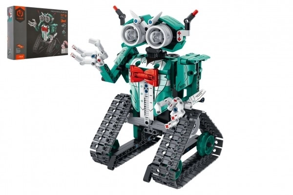 Robot RC skládací plast 15x23cm 2,4GHz na baterie se světlem, zvukem v krabici 31x23x7cm – Růžový