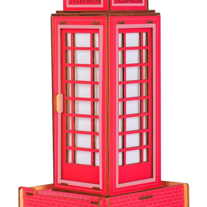 Woodcraft Dřevěné 3D puzzle Britská telefonní budka