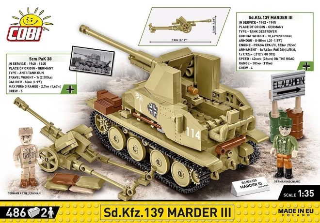 Stavebnice Sd.Kfz. Marder III 486 dílků