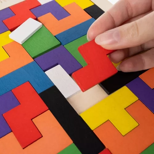 Dřevěné puzzle/ tetris Kruzzel 22667