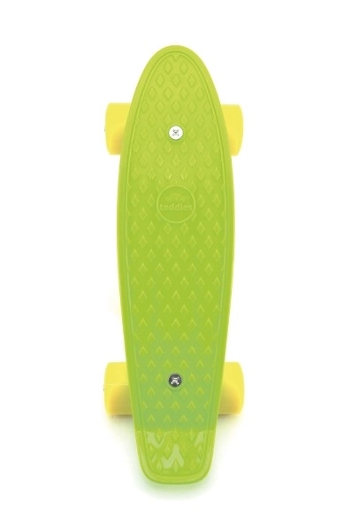 Skateboard - pennyboard 43cm, nosnost 60kg plastové osy – Červený, zelená kola