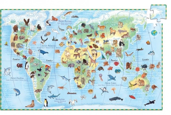 DJECO Puzzle Observation: Zvířata z celého světa 100 dílků