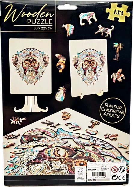 Obrysové puzzle opice 133 dílků