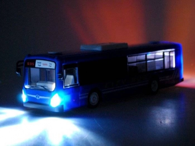 Zábavný autobus RC s ovládanými dveřmi – červená