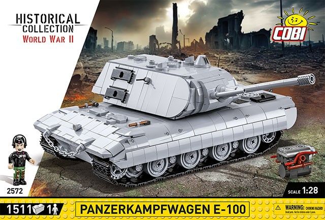 COBI 2572 II WW Panzerkampfwagen E-100, 1:28, 1511 k, 1 f