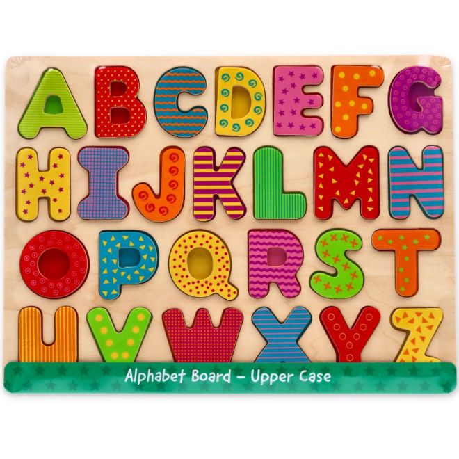 Dřevěné abecední puzzle - velká písmena