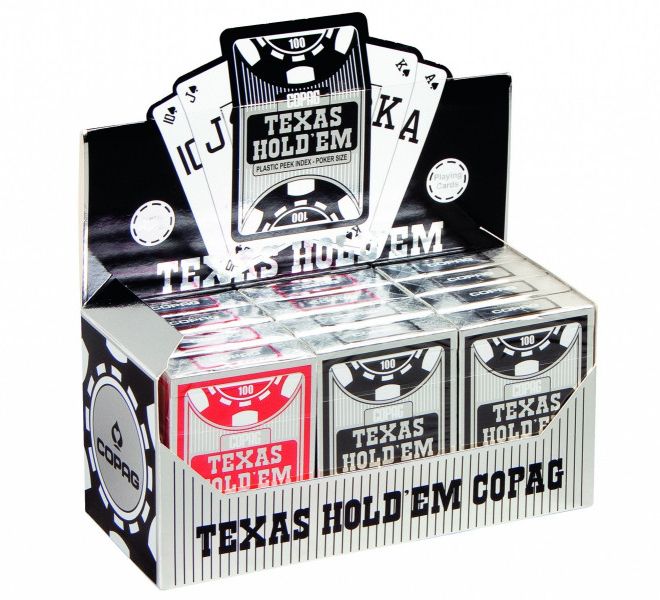 Texas PC PEEK pokerové karty červené