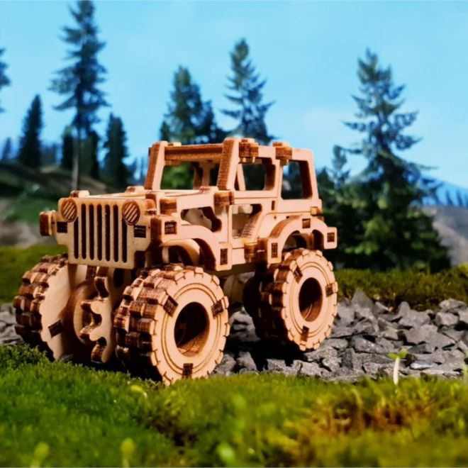 Wooden City 3D puzzle Superfast Monster Truck č.1