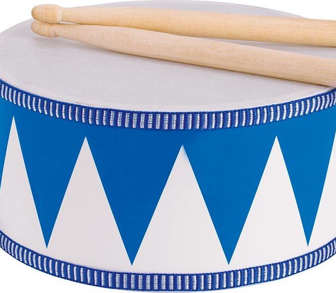 Bílý a modrý buben pro děti