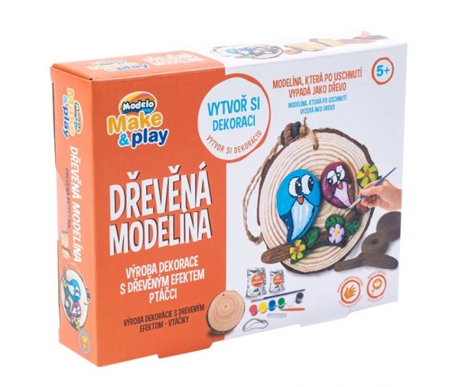 MODELO Dřevěná modelína- ptáčci