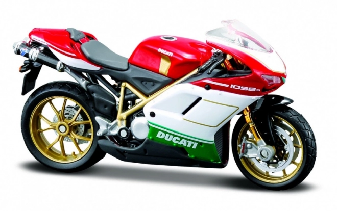 Model motocyklu Ducati 1098S se stojanem 1/18