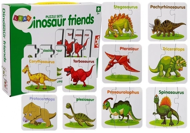 Vzdělávací puzzle Dinosauři Angličtina 10 Spojení