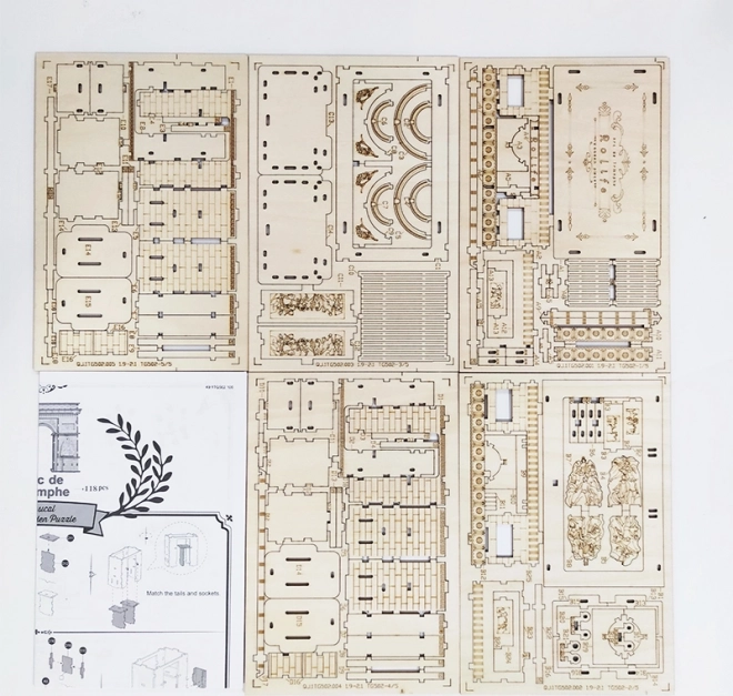 Arc de Triomphe - Vítězný oblouk - 3D dřevěná stavebnice - dekorace