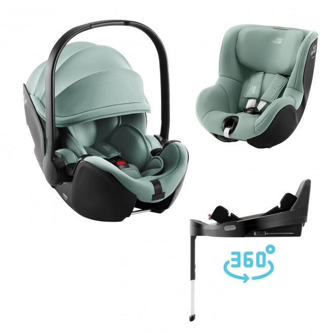 Kompletní set autosedaček Britax Römer Baby-Safe Pro a Dualfix 5Z, Jade Green