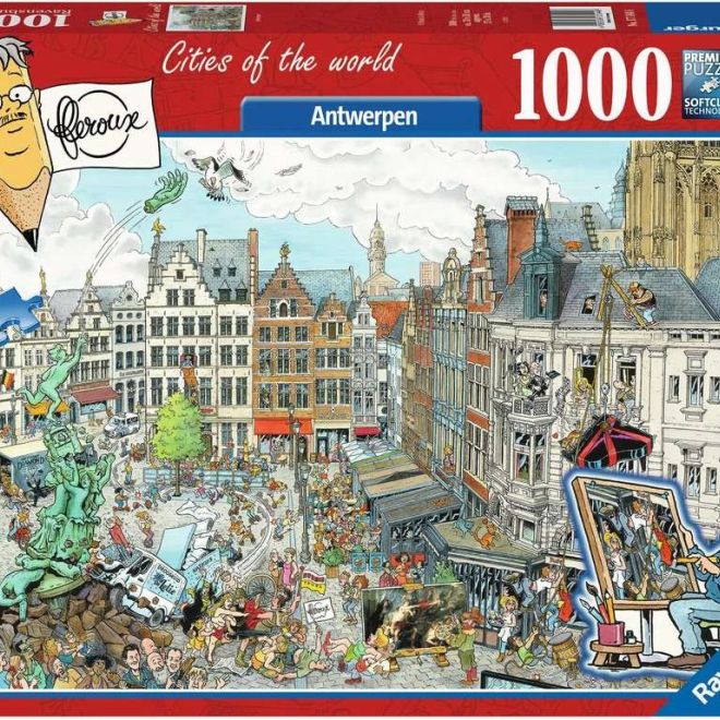 RAVENSBURGER Puzzle Města světa: Antverpy 1000 dílků