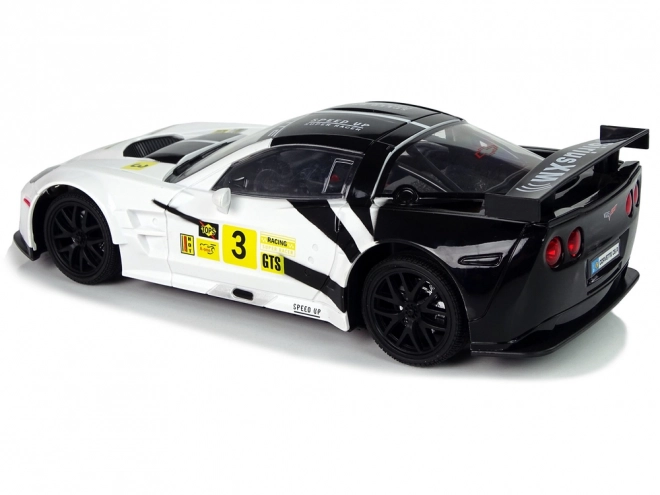 Závodní sportovní auto R/C 1:18 Corvette C6.R White 2.4 G Lights