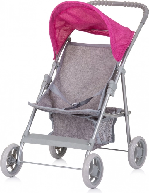 CHIPOLINO Sportovní kočárek pro panenky Alice Grey,Pink linen