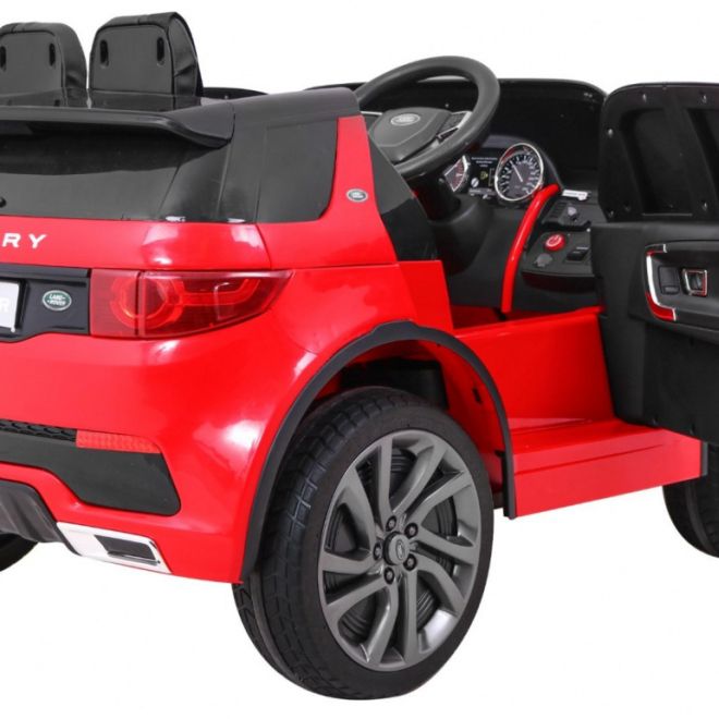 Dětský Land Rover Discovery Red + Dálkové ovládání + 5 ks popruhů + Nastavení sedadla + EVA + MP3 LED
