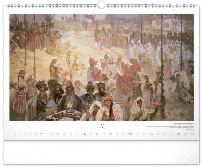 Nástěnný kalendář Slovanská epopej – Alfons Mucha 2024, 48 × 33 cm