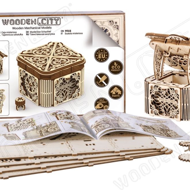 Wooden City 3D puzzle Tajemná schránka 176 dílů