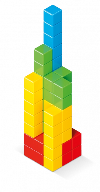 GEOMAG Magnetické kostky Magicube Green Line 64 kostek